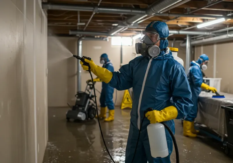 Basement Sanitization and Antimicrobial Treatment process in Lewisburg, WV
